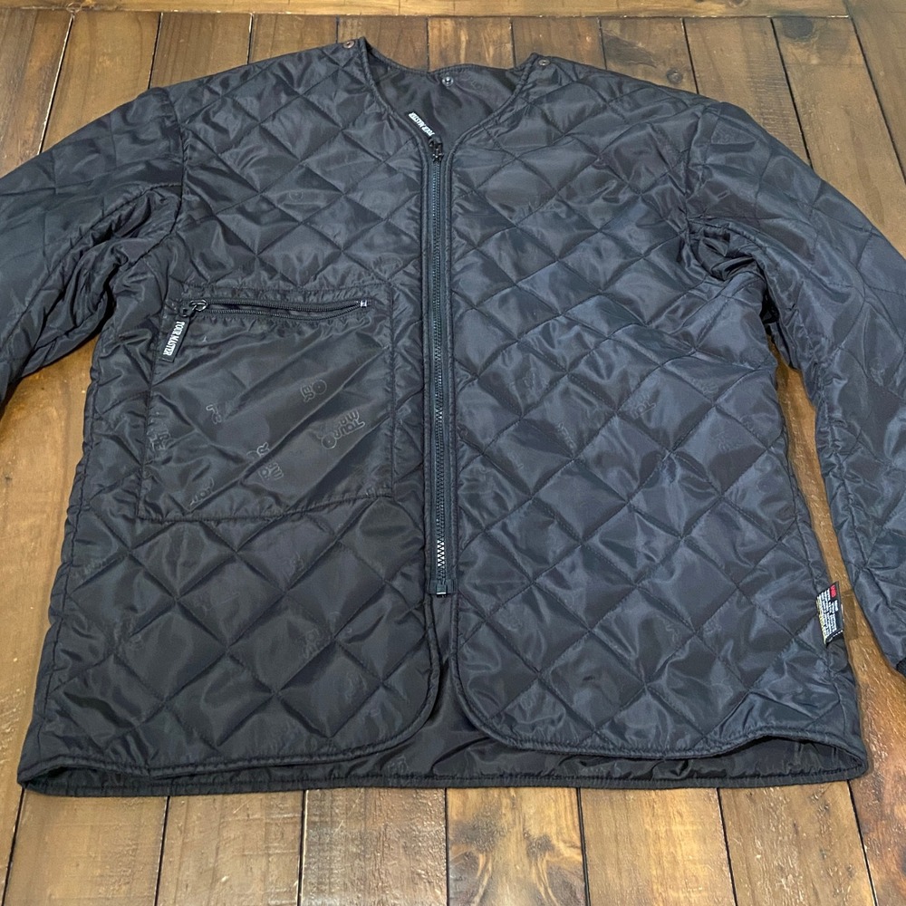 Tour Master Mens Black Quilted Thinsulate Liner Jacket Full Zip Size XL